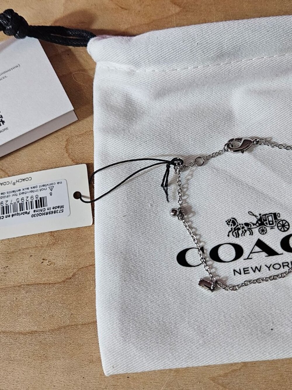 Coach Signature Bracelet with Charms and Dustbag New with Tags - Picture 3 of 3
